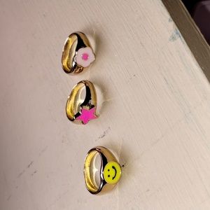 Forever 21 Gold Preppy Rings